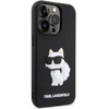 Etui Karl Lagerfeld KLHCP14L3DRKHNK na iPhone 14 Pro - czarne Rubber Choupette 3D