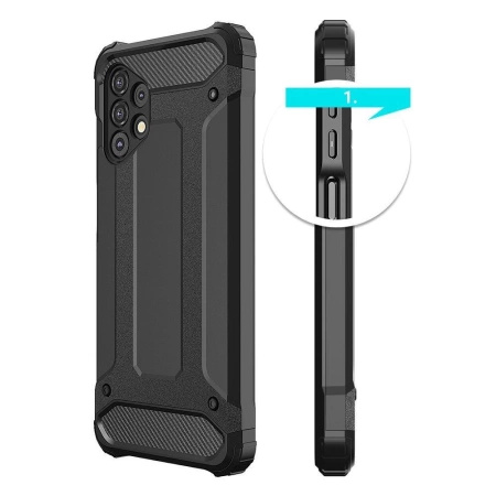 HURTEL HYBRID ARMOR ETUI PANCERNE POKROWIEC DO SAMSUNG GALAXY A73 CZARNY