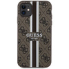 Etui Guess GUHMN61P4RPSW na iPhone 11 / Xr - brązowe 4G Printed Stripes MagSafe