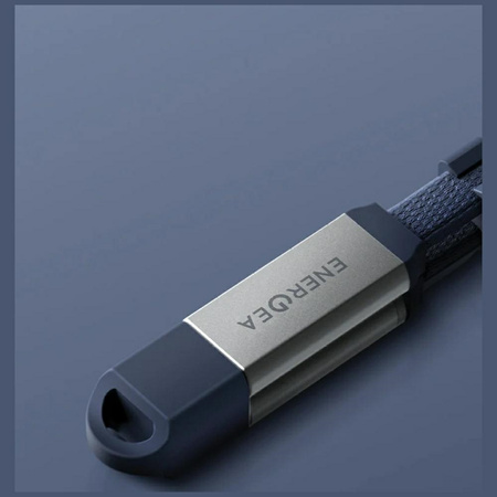 Kabel Energea Sheath Travel 2w1 USB-C do USB-C/USB-A 480Mbps 60W 1.2m niebieski