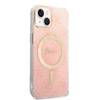 Guess zestaw ładowarka MagSafe + etui do iPhone 14 6,1" różowe 4G Print (GUBPP14SHMEACSK)