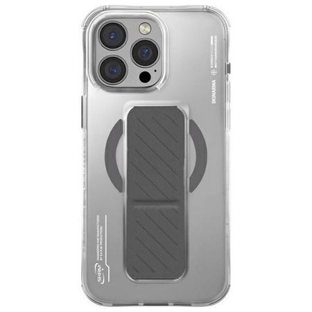 Skinarma etui Axon iPhone 16 Pro Max     6.9 Magnetic Charging + Grip Stand titanium