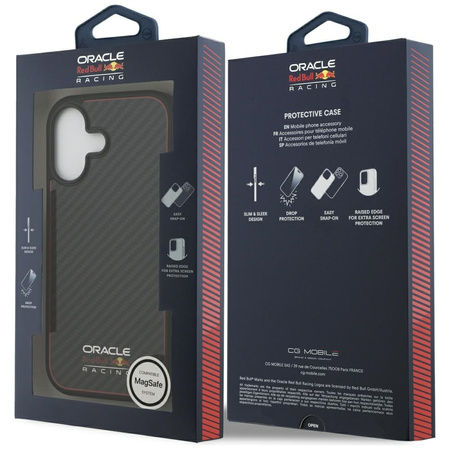 Etui Red Bull Kevlar Logo Matt MagSafe   do iPhone 17 czarny