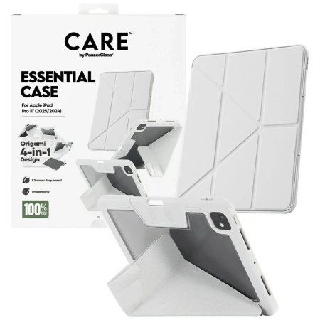 Etui Care by PanzerGlass Y fold do iPad Pro 11" 2025 / 2024 - jasnoszare