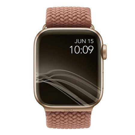 UNIQ pasek Aspen Apple Watch 44/42/45mm Series 4/5/6/7/8/SE/SE2 Braided różowy/grapefruit pink