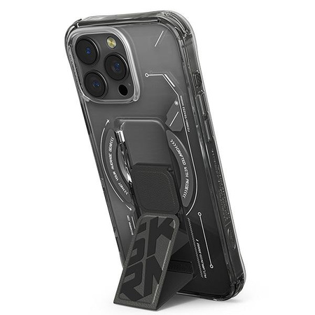 Skinarma etui Helio iPhone 16 Pro 6.3   Magnetic Charging + Grip Stand czarny/black