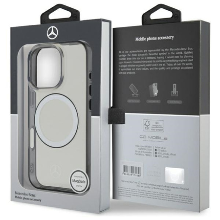 MERCEDES ETUI HARDCASE DO IPHONE 16 PRO 6.3 DO MAGSAFE PRZEŹROCZYSTE Z LOGO