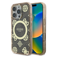 GUESS ETUI HARDCASE DO IPHONE 16 PRO MAX DO MAGSAFE PEONY KWIATY TŁO 4G