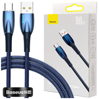 Baseus Glimmer Series kabel do szybkiego ładowania USB-A - USB-C 100W 480Mb/s 1m niebieski