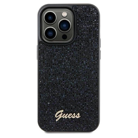 Etui Guess Disco Metal Script na iPhone 13 Pro Max - czarne