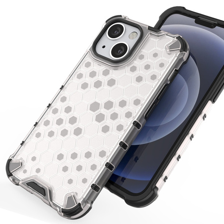 HURTEL POKROWIEC PANCERNY DO IPHONE 13 MINI Z PRZEZROCZYSTĄ RAMKĄ HONEYCOMB