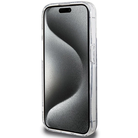 Etui Guess IML GCube MagSafe na iPhone 15 Pro - czarne