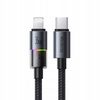 MCDODO KABEL USB-C SZYBKIE ŁADOWANIE DO IPHONE LIGHTNING 36W 1M LED CZARNY