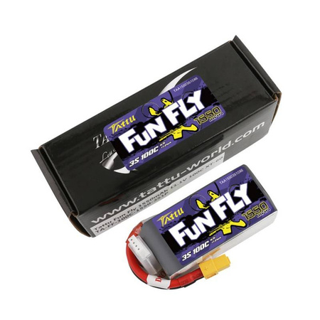 TATTU AKUMULATOR LI-PO 1550MAH 11,1V 100C DO DRONÓW 3S1P SZYBKIE ŁADOWANIE