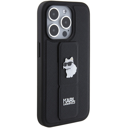 KARL LAGERFELD CASE DO IPHONE 15 PRO 6,1 GRIPSTAND SAFFIANO CHOUPETTE PINS
