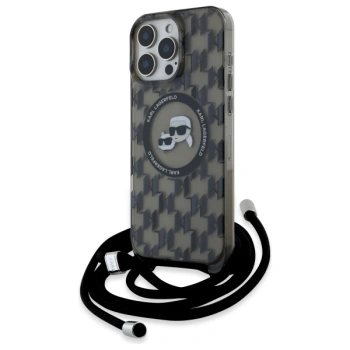 KARL LAGERFELD ETUI HARDCASE CROSSBODY MONOGRAM KARL & CHOUPETTE HEAD