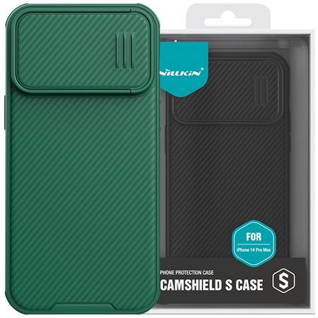 Nillkin CamShield S Case etui iPhone 14 Pro Max pancerny pokrowiec osłona na aparat zielone