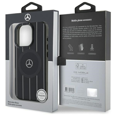 MERCEDES CASE DO IPHONE 16 PRO 6.3 MB DOUBLE LAYER CROSSED LINES DO MAGSAFE