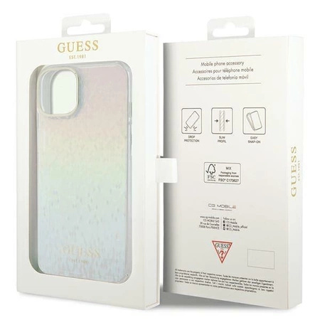 Etui Guess IML Faceted Mirror Disco Iridescent na iPhone 12/12 Pro - wielokolorowe