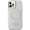 Etui Guess GUHMP12MHTRMD na iPhone 12 / iPhone 12 Pro - złote Metal Outline Magsafe