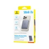 Powerbank Baseus PicoGo AM31 Qi2 5000mAh 20W ultracienki kompatybilny z MagSafe z podstawką z kablem plecionym Baseus Simple USB-C 20cm - szary