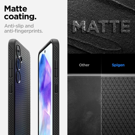 Etui Spigen Liquid Air na Samsung Galaxy A55 5G - czarny mat