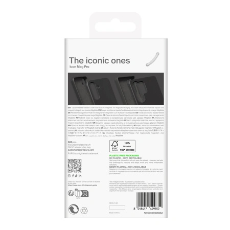 Etui silikonowe Puro Icon Mag z MagSafe do Samsung Galaxy S25 Ultra - czarne