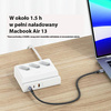 USAMS LISTWA ZASILAJĄCA 65W DO TELEFONÓW I LAPTOPÓW USB EXTENSION SOCKET EU