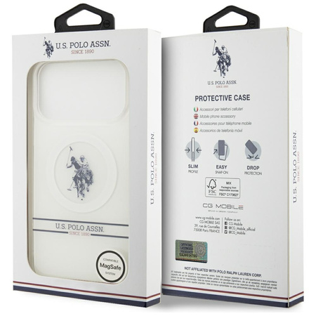 U.S. POLO ASSN. ETUI DH AND BOTTOM STRIPE LOGO DO MAGSAFE IPHONE 17 PRO