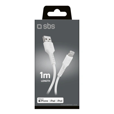 SBS KABEL USB-A DO LIGHTNING 1M DO IPHONE 11 12 13 14 15 SZYBKIE ŁADOWANIE