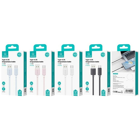 USAMS KABEL USB-A DO USB-C 3A 2M DO TELEFONÓW ZASILANIE PD SZYBKA