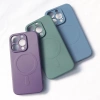 Silikonowe magnetyczne etui iPhone 14 Plus Silicone Case Magsafe - szaroniebieskie