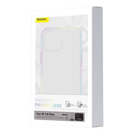 BASEUS ETUI CRYSTAL SERIES DO IPHONE 14 PLUS MAGNETYCZNE + SZKŁO HARTOWANE