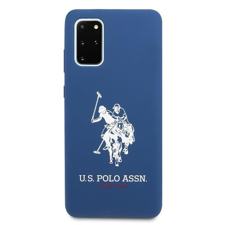 Etui U.S. Polo Assn. Silicone Collection na Samsung Galaxy S20+ - granatowe