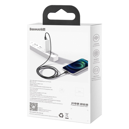 BASEUS KABEL USB-C DO LIGHTNING IPHONE IPAD APPLE 20W PD 2M SUPERIOR SERIES