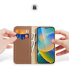 Dux Ducis Hivo skórzane etui z klapką pokrowiec ze skóry naturalnej portfel na karty i dokumenty iPhone 14 Pro Max brązowy