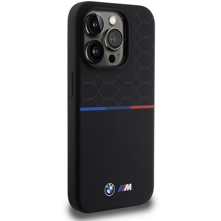 Etui BMW M Silicone Pattern MagSafe na iPhone 15 Pro - czarne