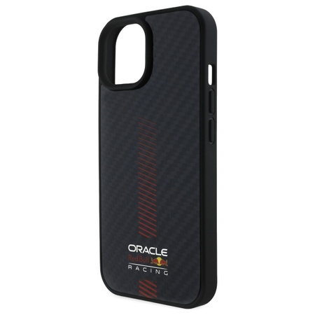 Red Bull RBHMP15S24CFGSMK iPhone 15 6.1 hardcase czarny/black Carbon Fiber Power Bar MagSafe