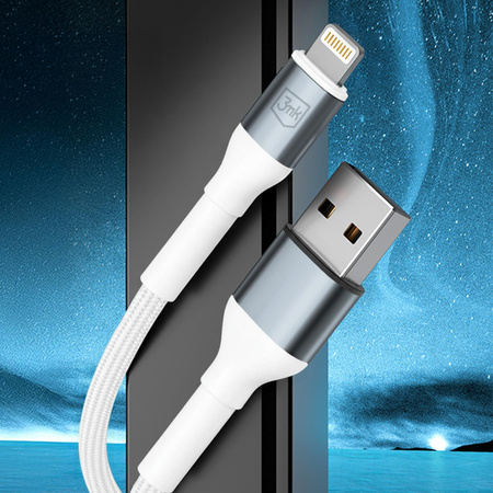 Accessories - 3mk Hyper Cable N-SERIES A to Lightning 2m QC 3.0 5V/2.4A 12W White