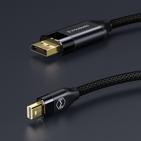Kabel do monitora Mcdodo mini DP do DP 4K HDR czarny 2m