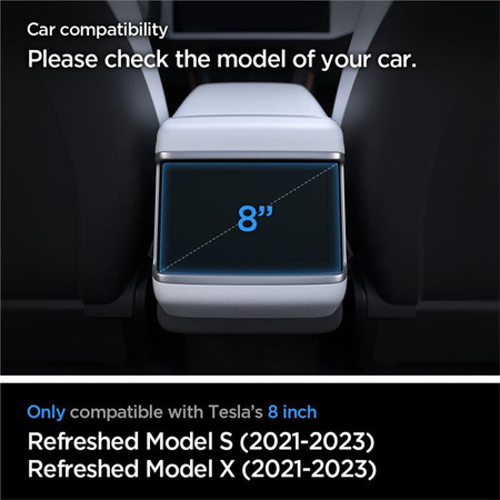 SZKŁO HARTOWANE SPIGEN GLAS.TR SLIM TESLA MODEL X 2022 / MODEL S 2021 BLACK