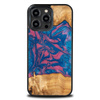 Etui z drewna i żywicy na iPhone 15 Pro Max Bewood Unique Vegas - różowo-niebieskie