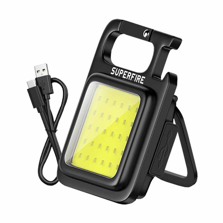 SUPERFIRE LATARKA RĘCZNA SZPERACZ DO CAMPING ROWER TREKKING 600LM USB-C