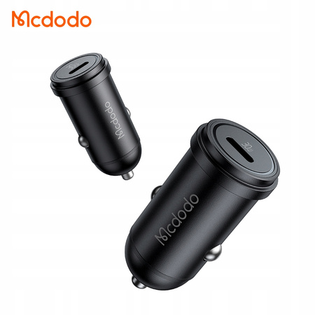 MCDODO MOCNA SZYBKA ŁADOWARKA SAMOCHODOWA DO TELEFONU MAŁA USB-C 30W LED