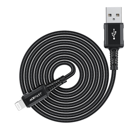 Acefast kabel MFI USB - Lightning 1,8m, 2,4A czarny (C4-02 A Black)