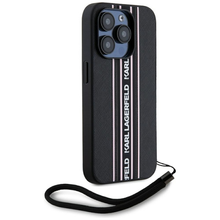 KARL LAGERFELD ETUI SAFFIANO STRIPES CORD DO IPHONE 15 PRO MAX Z LOGO KARLA