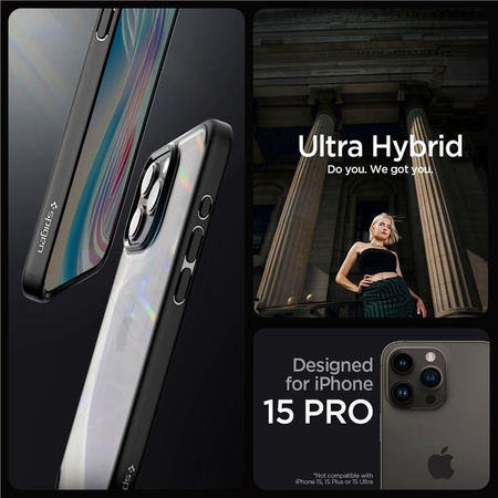 SPIGEN ULTRA HYBRID IPHONE 15 PRO MATTE BLACK