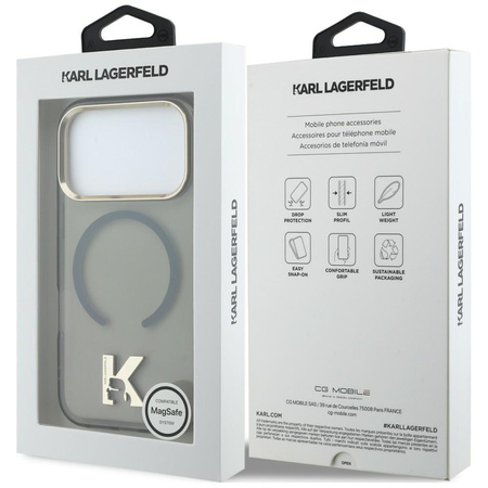 Etui Karl Lagerfeld IML K Head Logo MagSafe do iPhone 17 Pro Max czarny