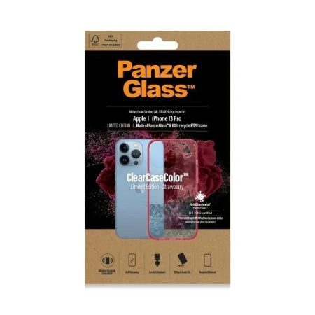 PANZERGLASS ETUI CLEARCASE ANTYBAKTERYJNE DO IPHONE 13 PRO MILITARY GRADE