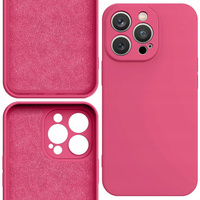 Silicone case etui iPhone 14 Plus silikonowy pokrowiec fuksja